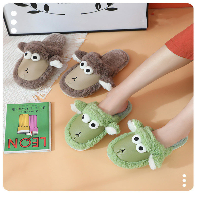 Cotton slippers at home warm anti - slip