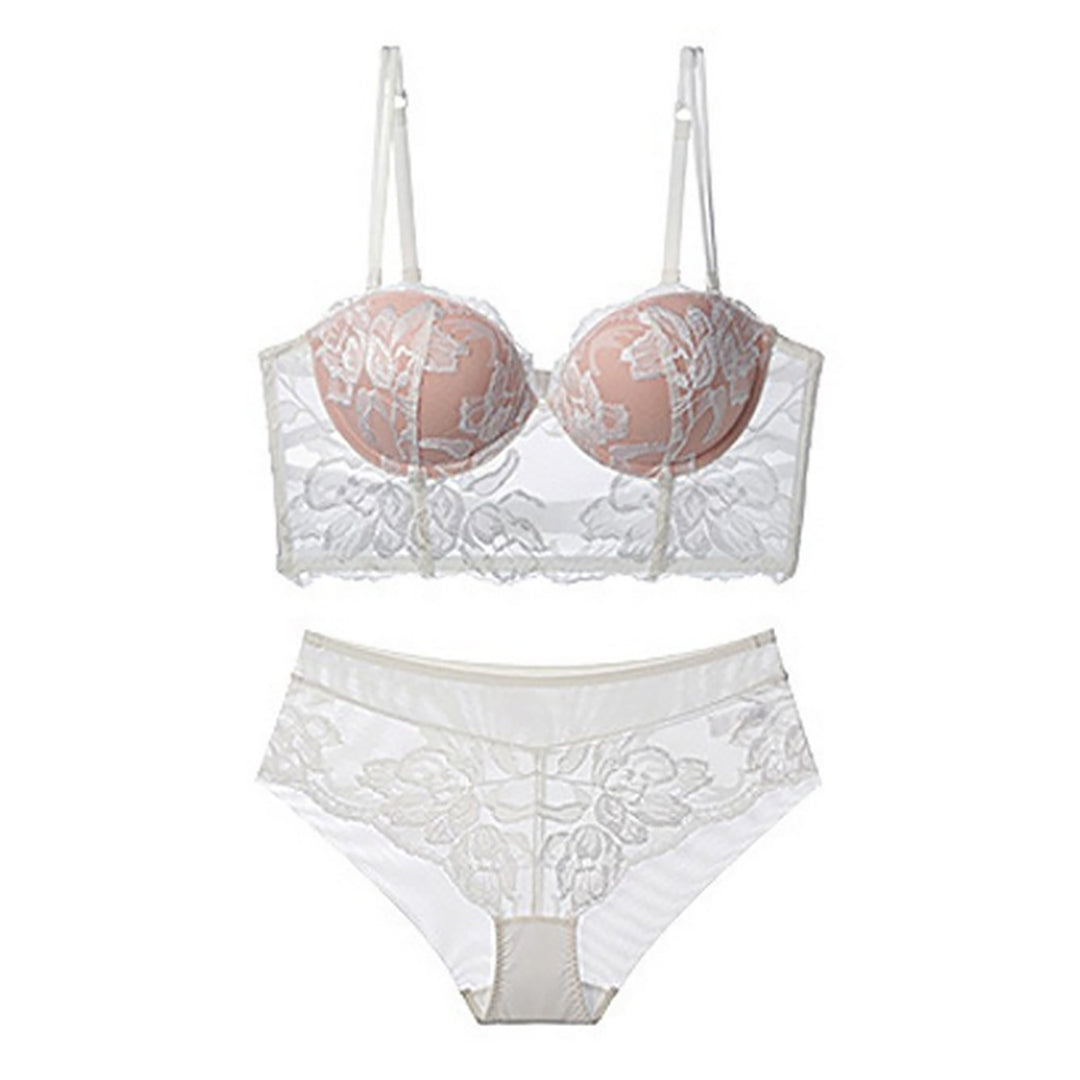 French Style Lace Hollow-out Bra Set