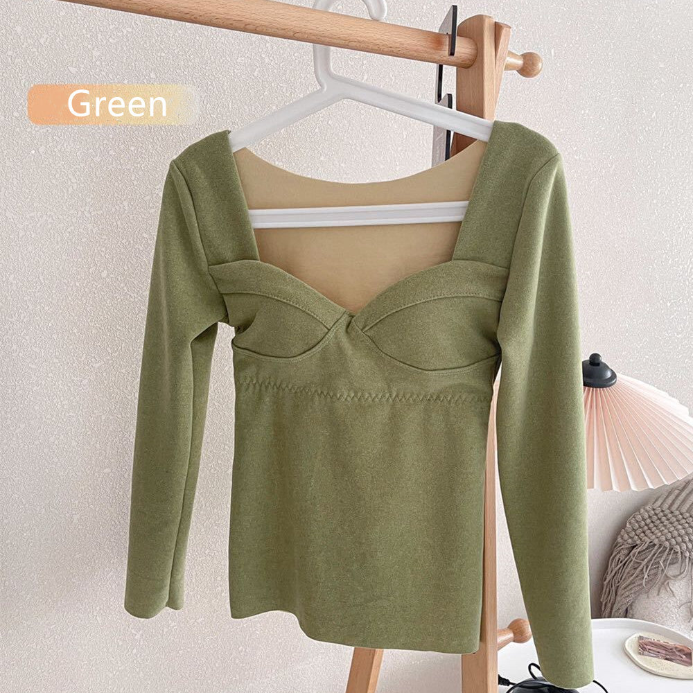 Seamless Thermal Underwear With Chest Pad