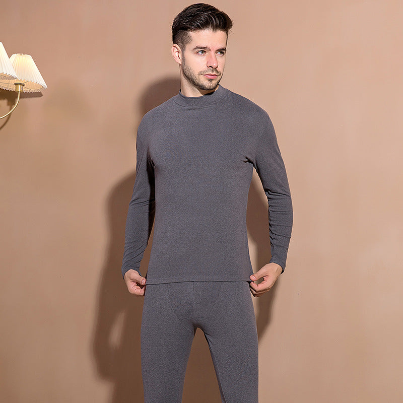 Half High Collar Long Sleeve Thermal Underwear For Couples