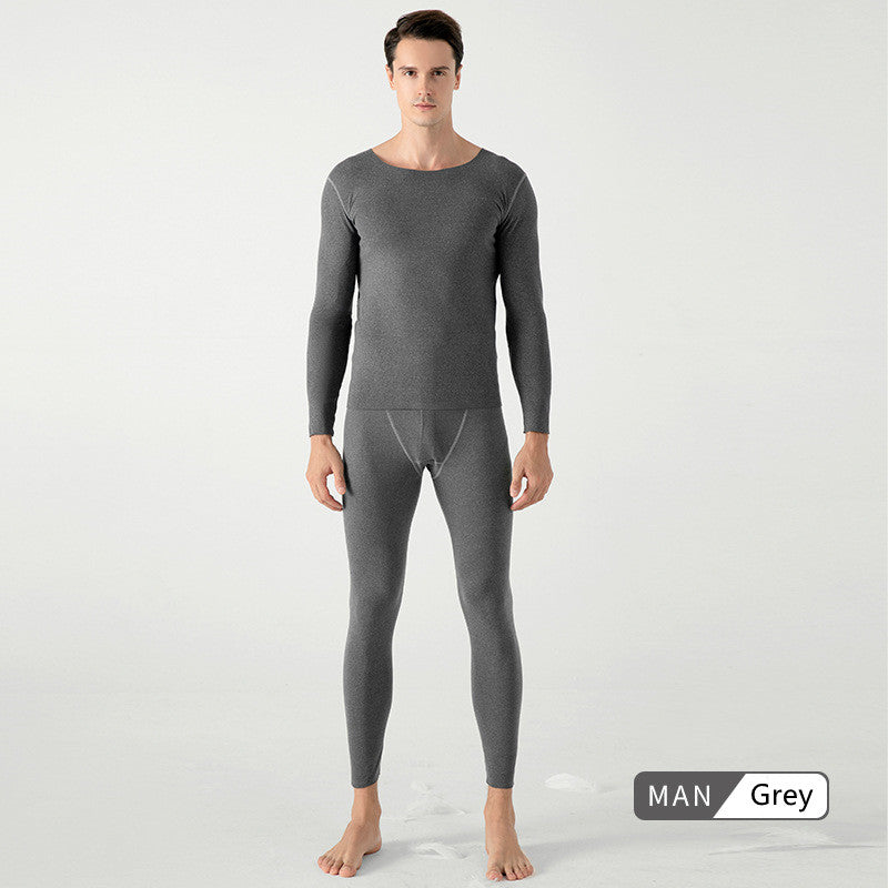 Non-marking Round Neck Long Sleeve Thermal Underwear For Couples