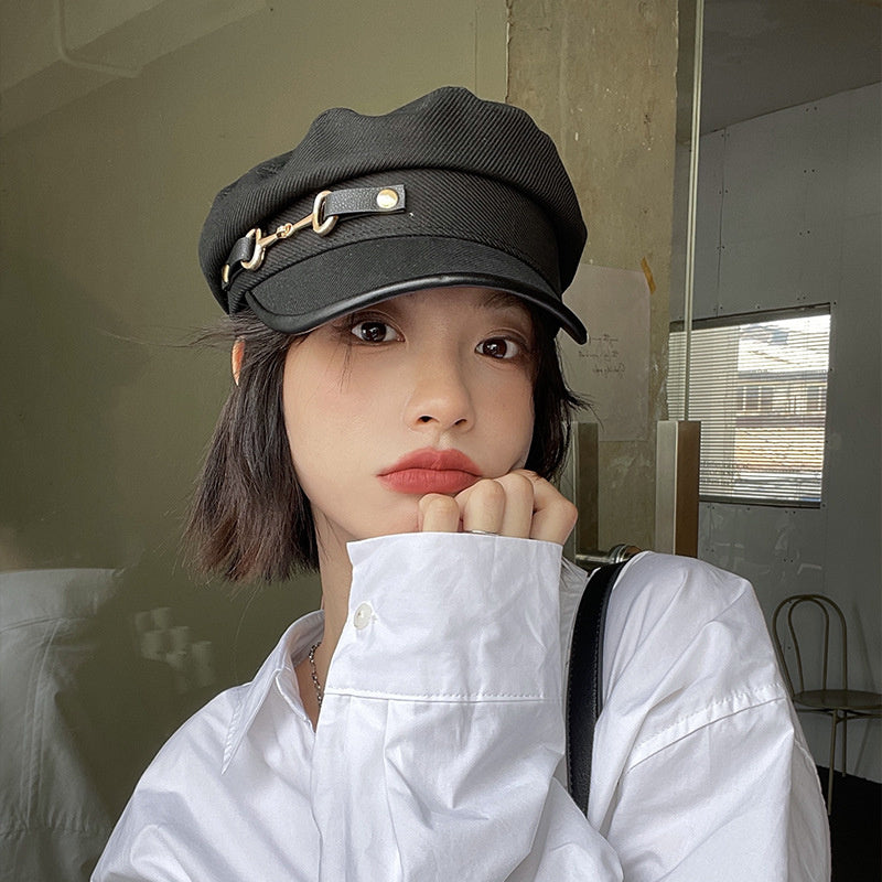 Spring And Autumn Thin Retro Show Face Small Flat Top Beret