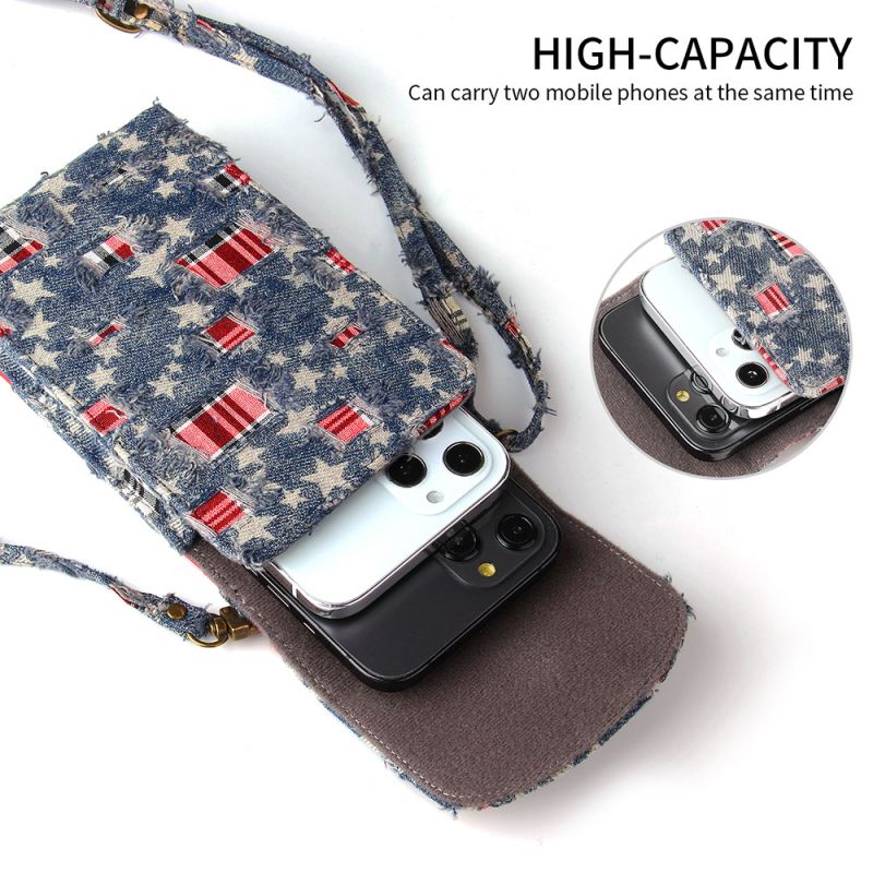 Portable Back Zipper Denim Coin Purse