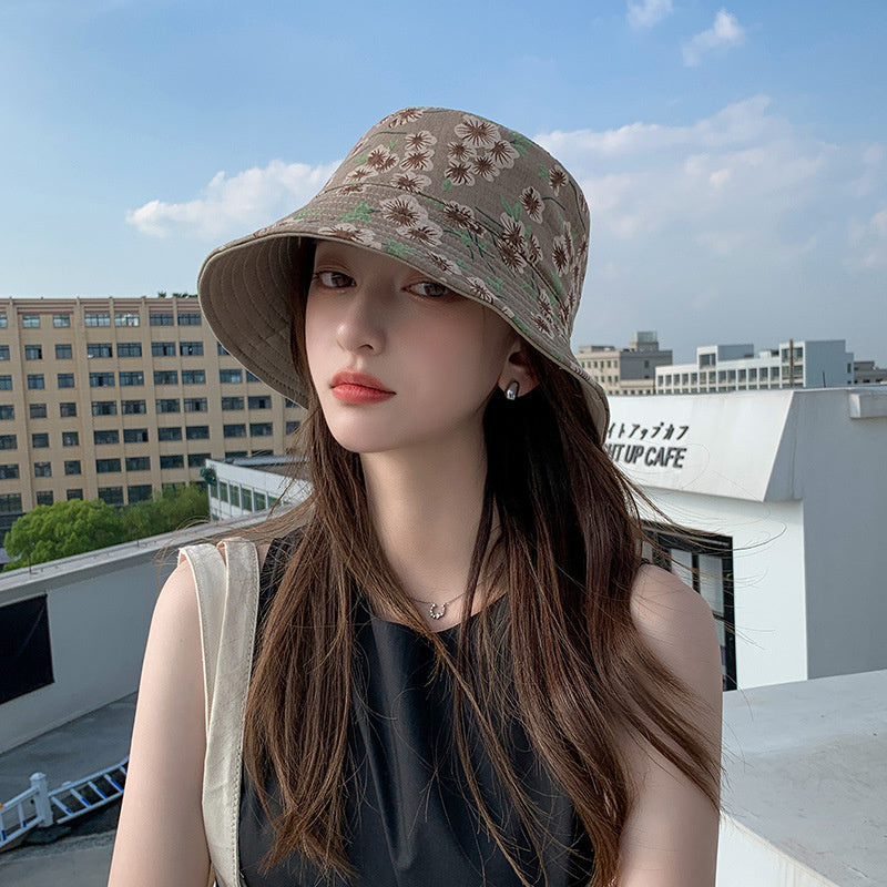 Elegant wind sunscreen Korean fisherman hat