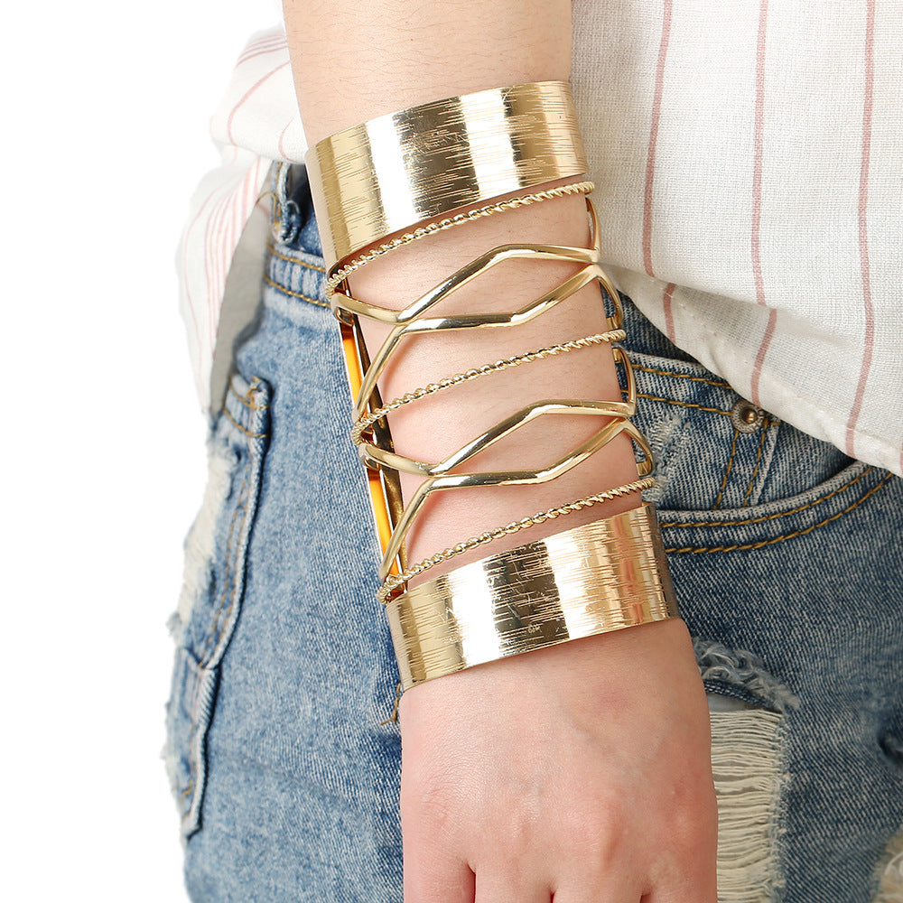 Punk Women Metallic Long  Bangle