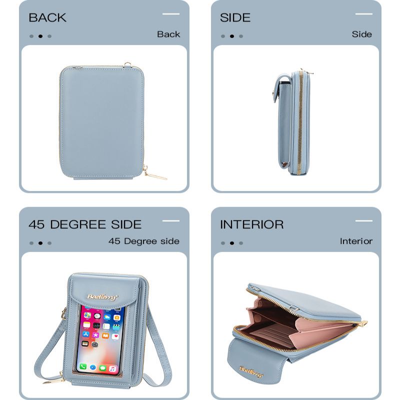 Mini Lady Transparent Touch Screen Mobile Bag