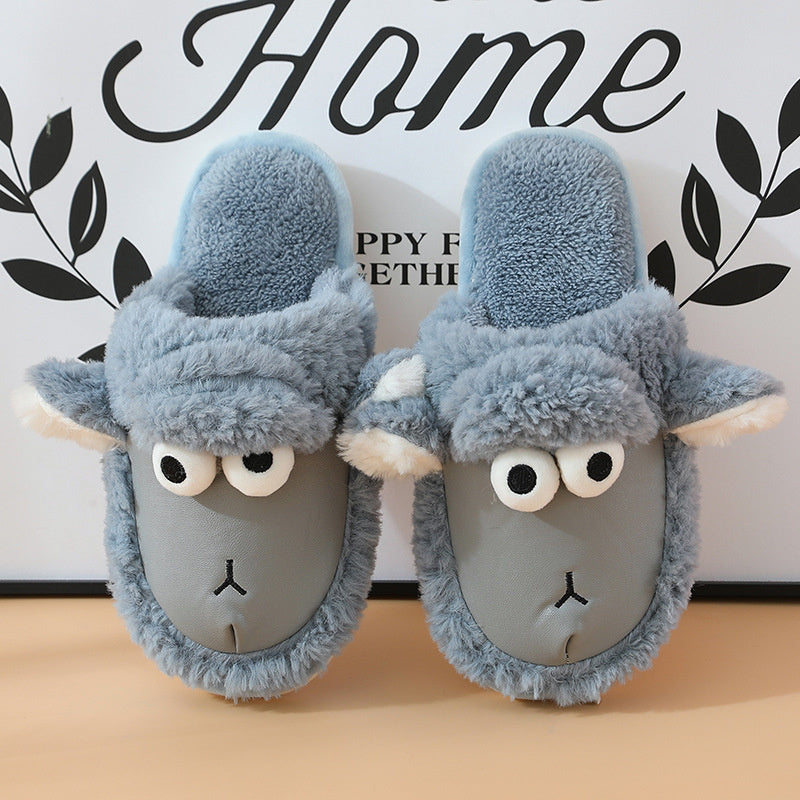 Cotton slippers at home warm anti - slip
