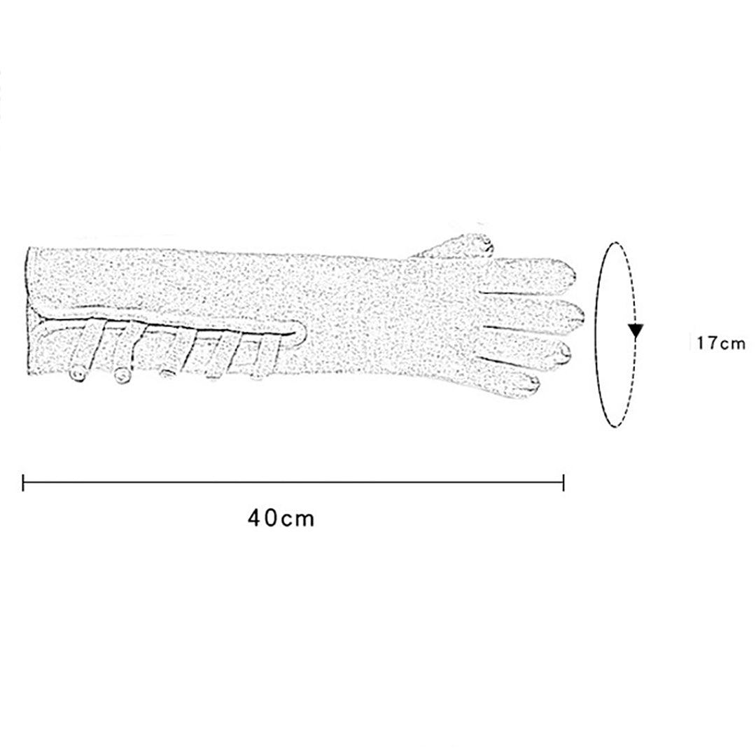 Stylish Solid Color Knitted Warm Long Gloves Support Touch Screen