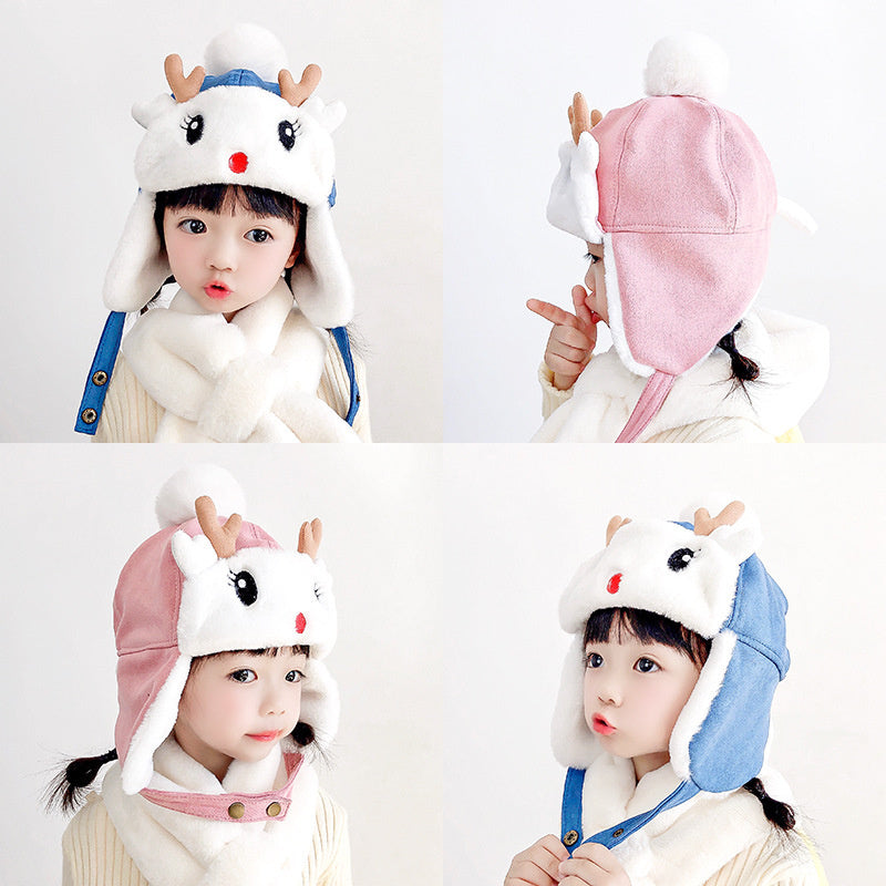 Windproof and fleece warm ear caps for boys and girls