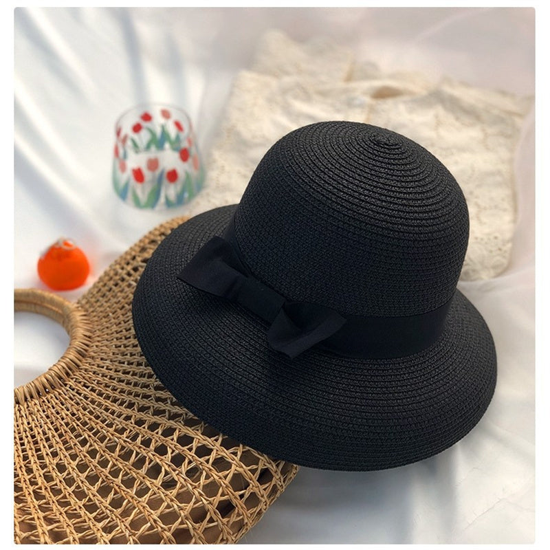 Hepburn bow beach hat for sun protection