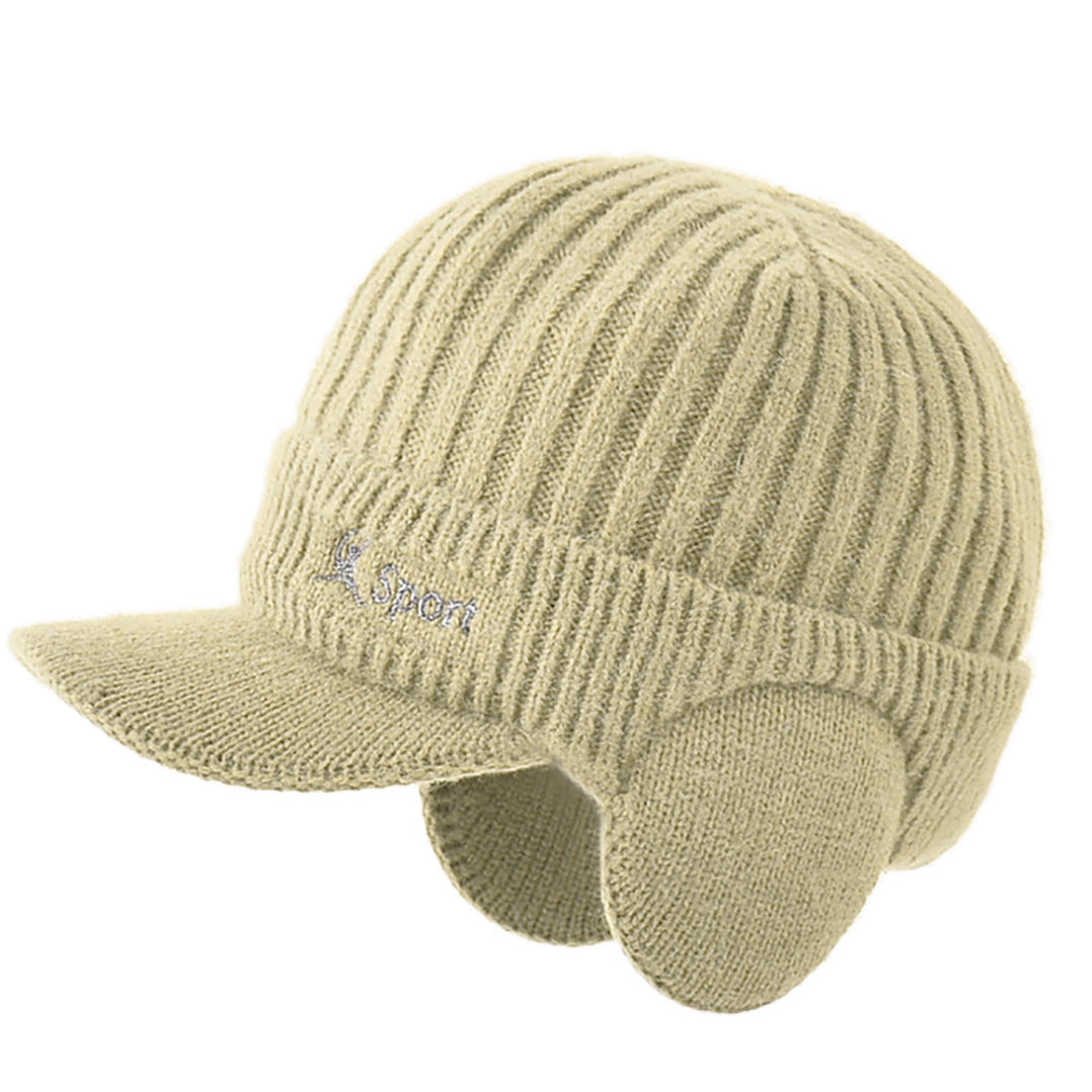 Fashion Male Solid Color Knit Warm Hat