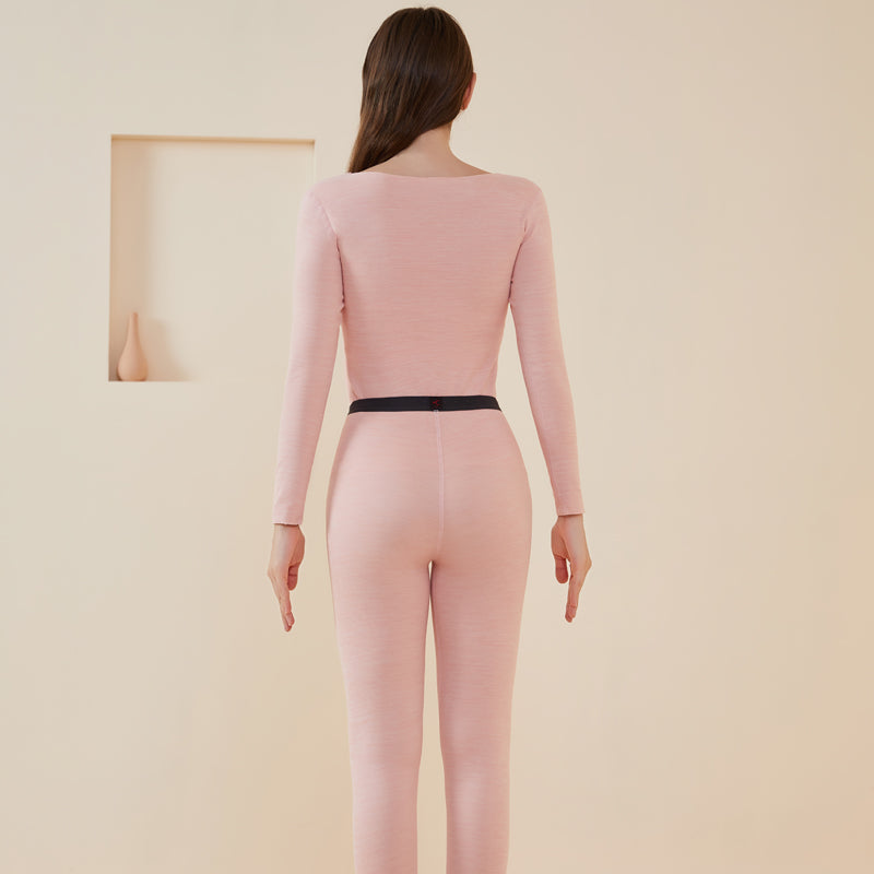 Non-marking Long Sleeve Thermal Underwear For Women