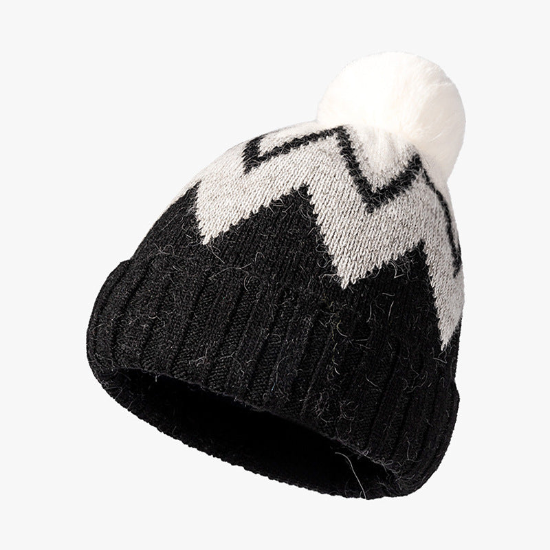Winter Fashion Striped Jacquard Warm Knit Hat