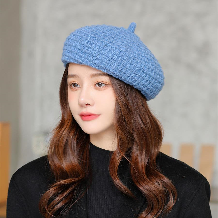 Solid Color Knitted Beret