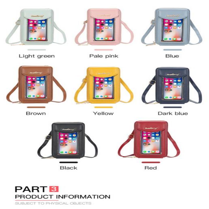 Mini Lady Transparent Touch Screen Mobile Bag