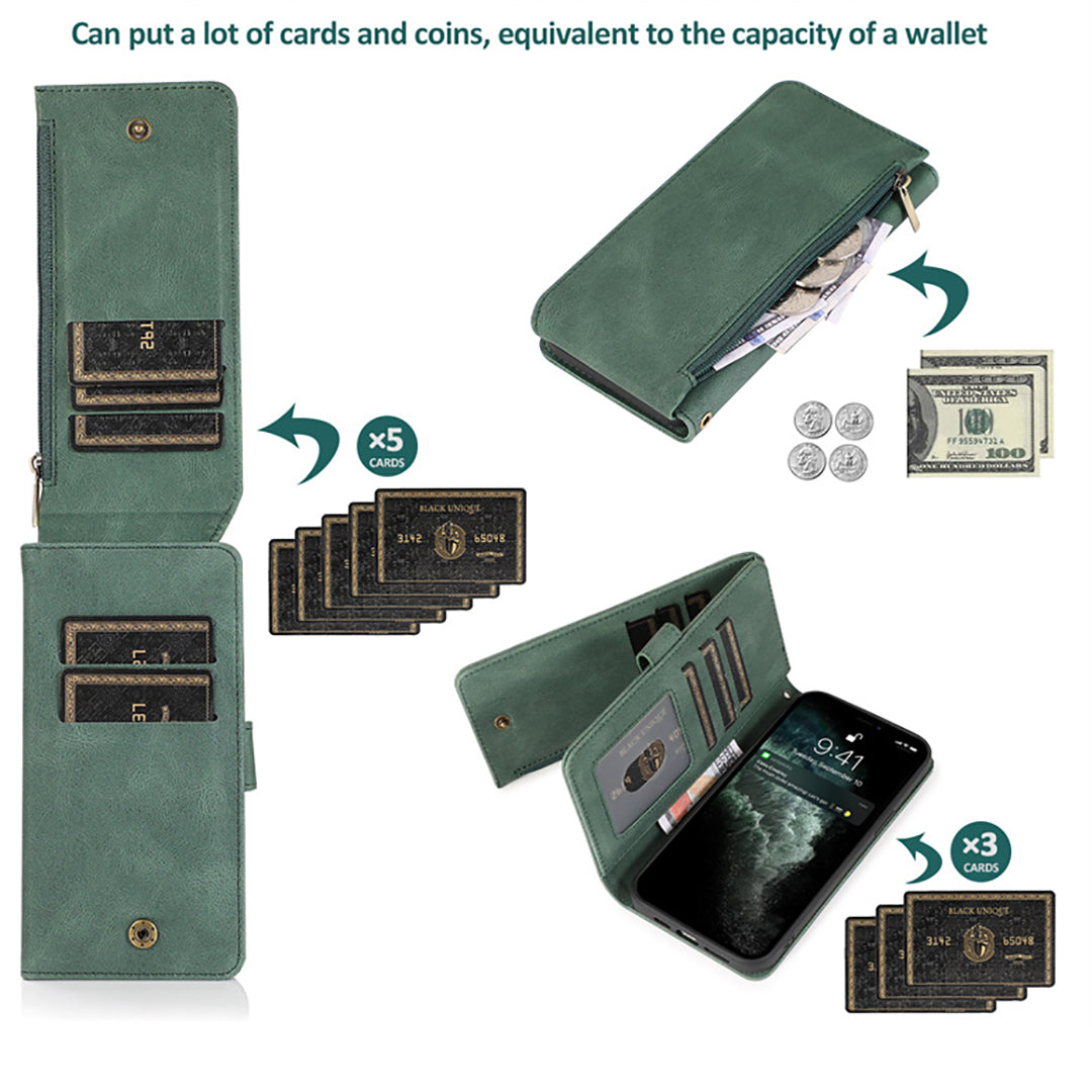 Ziibras™ Stylish Solid Color Leather Wallet for iPhone 13 &12