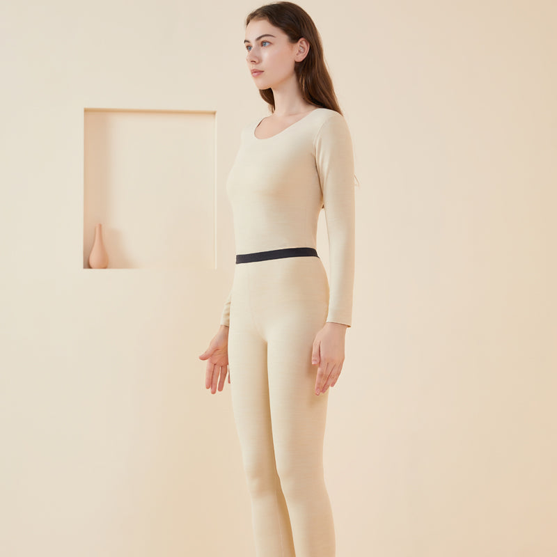 Non-marking Long Sleeve Thermal Underwear For Women