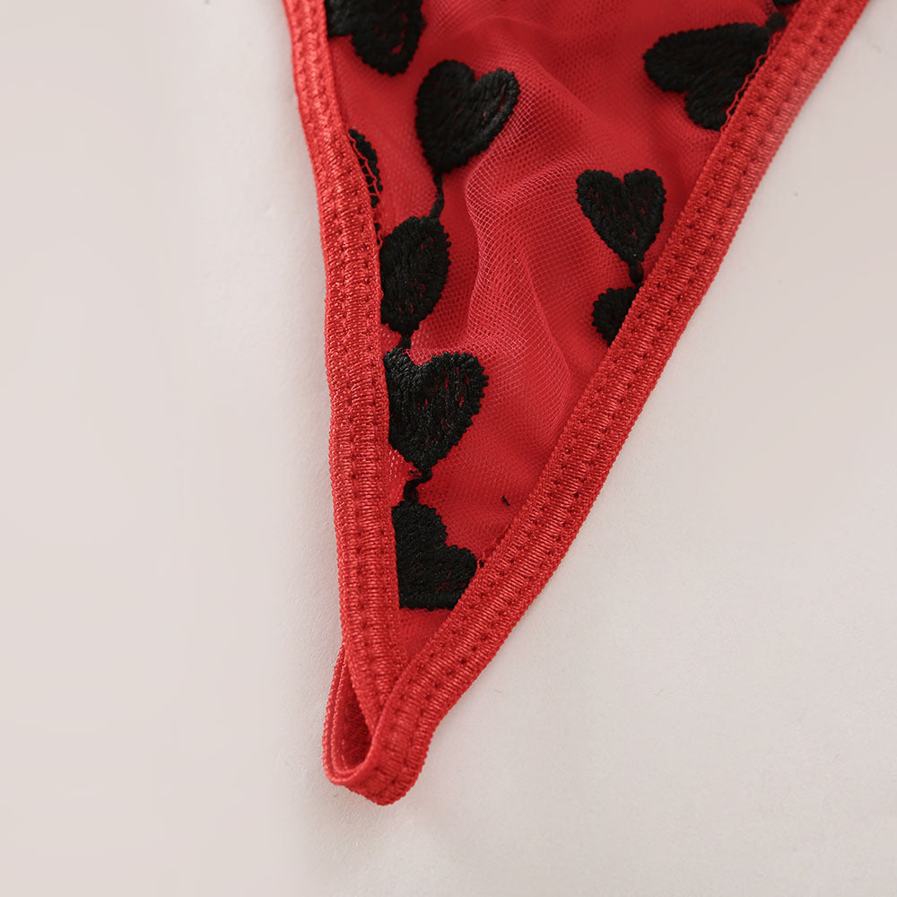 Embroidered Sexy Teenage Lingerie Set