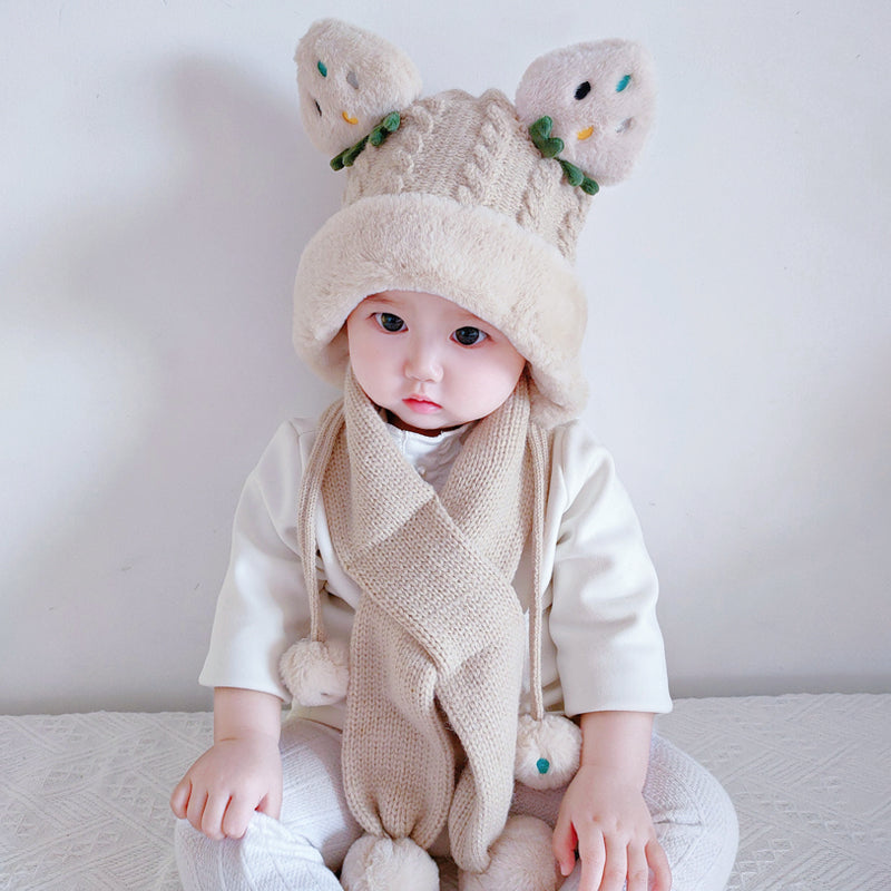 Two-piece Strawberry Ear Scarf