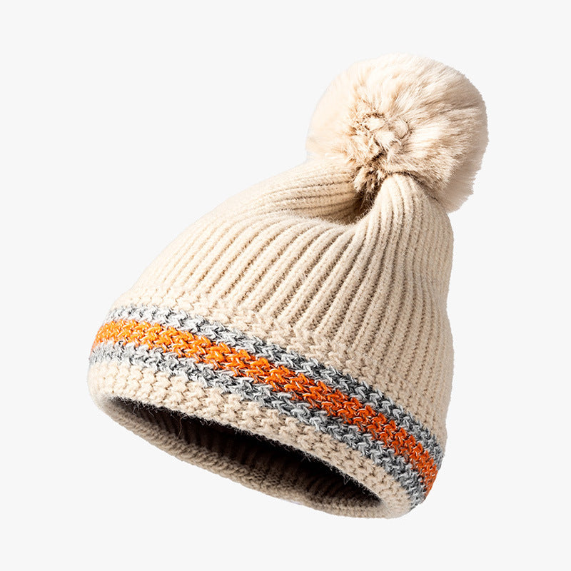 Winter Outdoor Striped Jacquard Warm Knit Hat