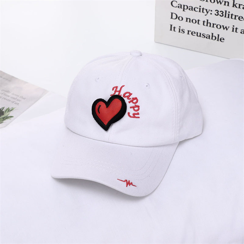 Fashion heart-shaped baseball cap