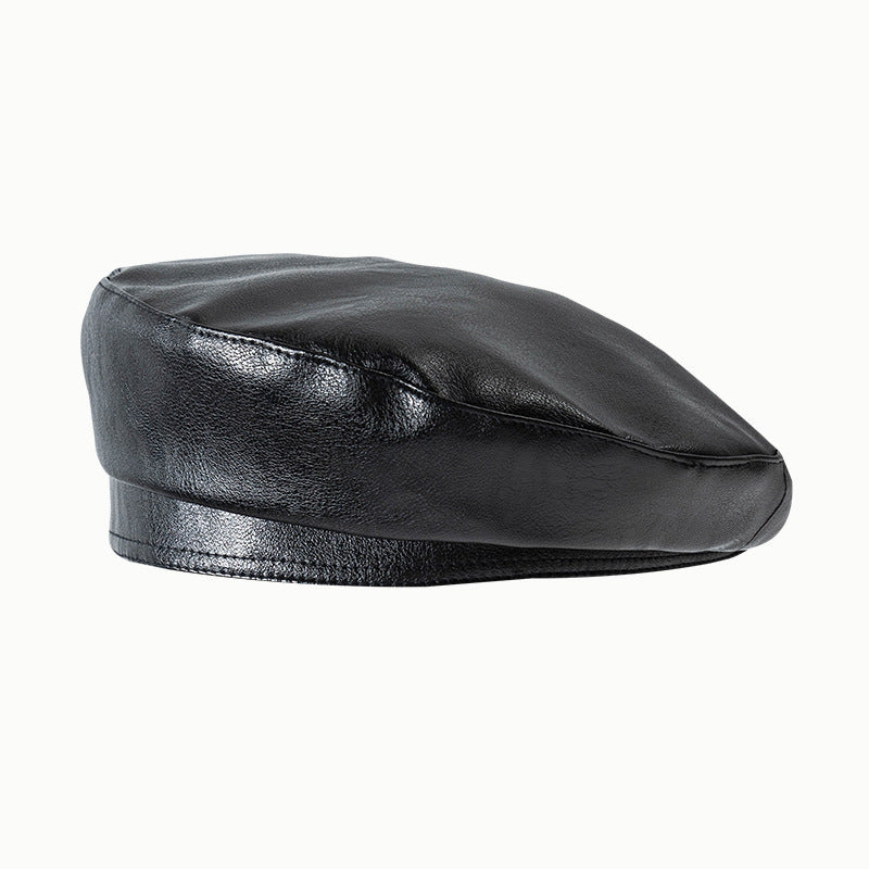 Vintage PU Leather Beret