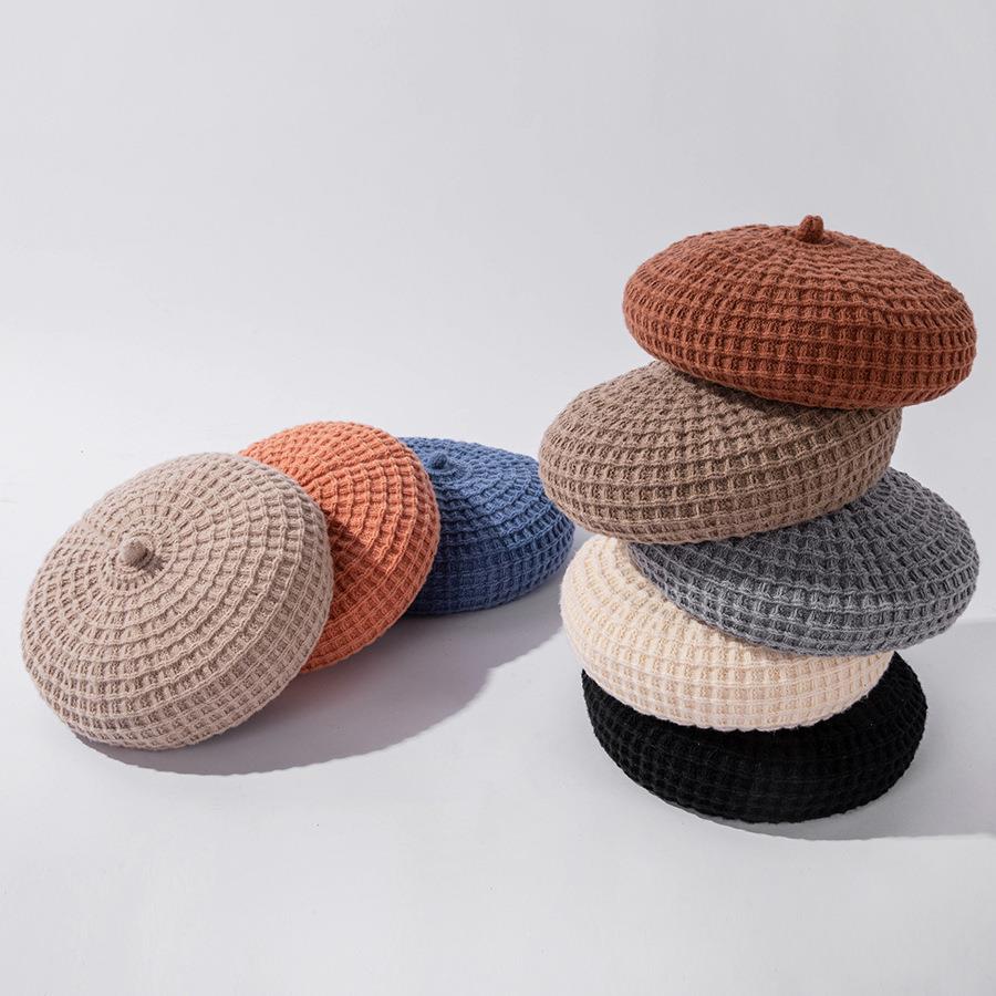 Solid Color Knitted Beret