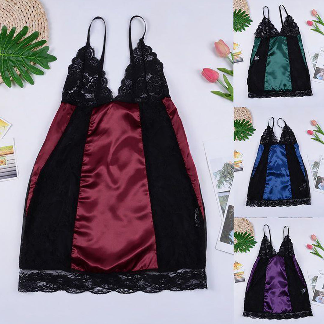Ziibras™ Sexy Female Silky Sling Nightdress