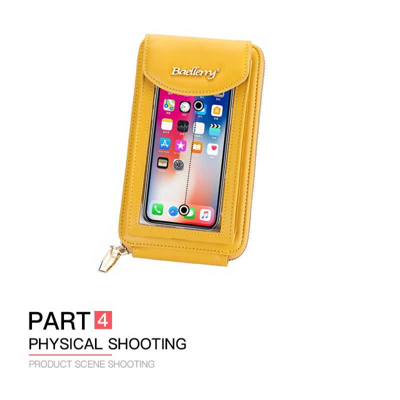 Mini Lady Transparent Touch Screen Mobile Bag