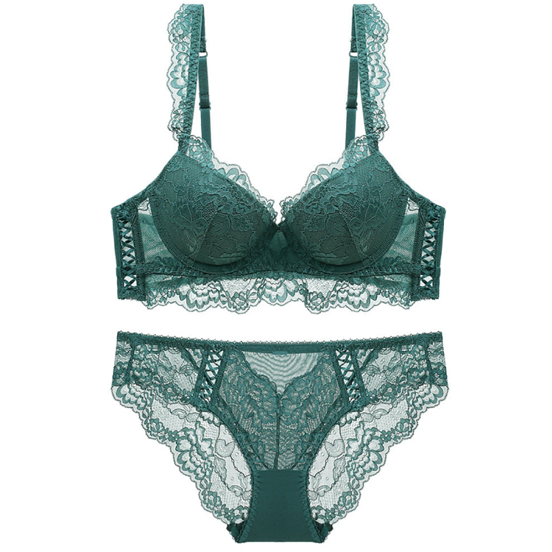 Women Lace Push-up Bra Set