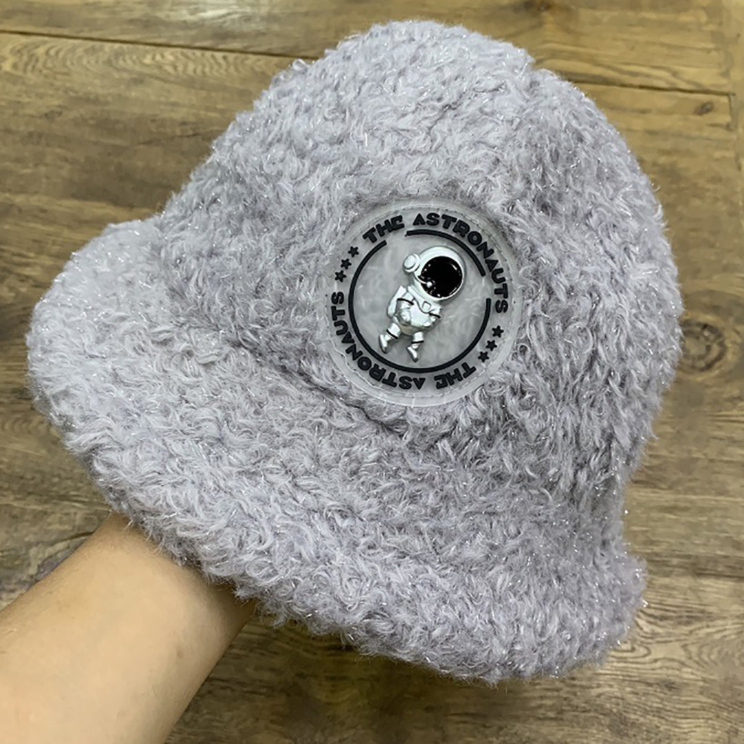 Solid Color Wool Bucket Hat For Winter