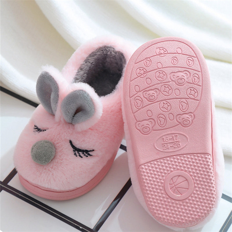 Children's Cartoon Indoor Cotton-Padded Shoes