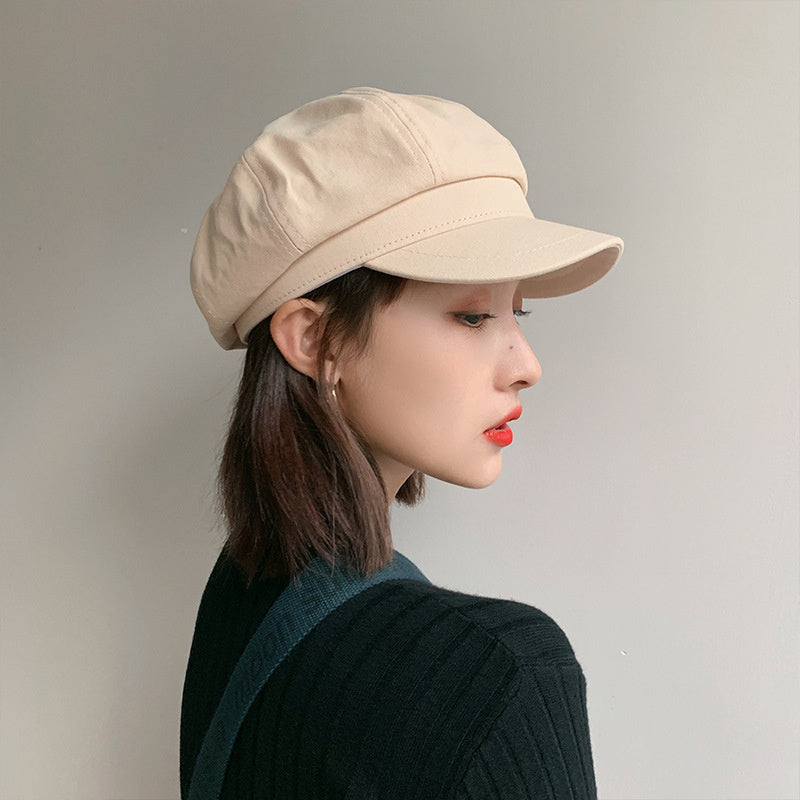 Retro English Duck Tongue octagonal Beret