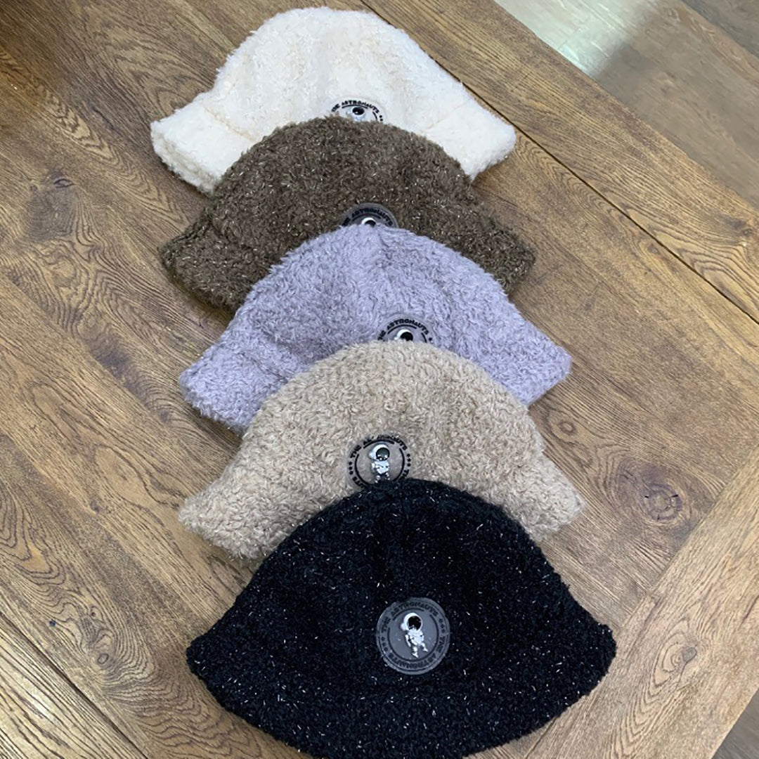 Solid Color Wool Bucket Hat For Winter