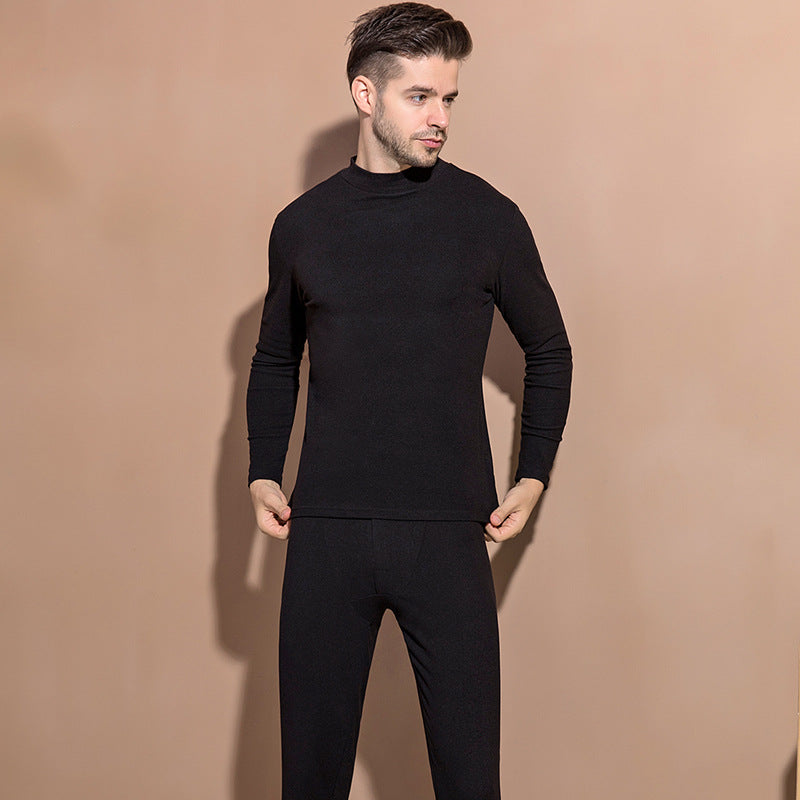 Half High Collar Long Sleeve Thermal Underwear For Couples