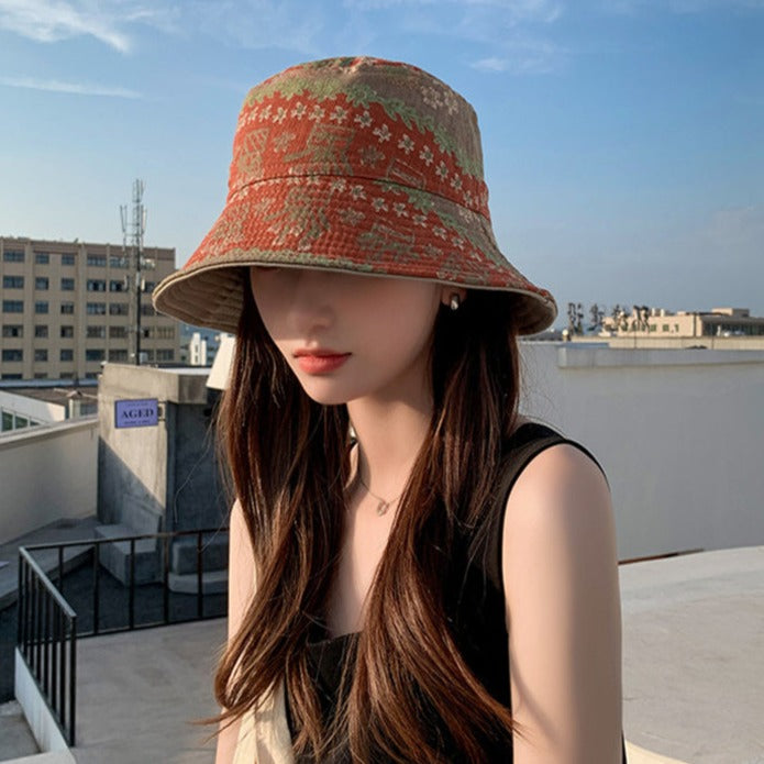 Elegant wind sunscreen Korean fisherman hat