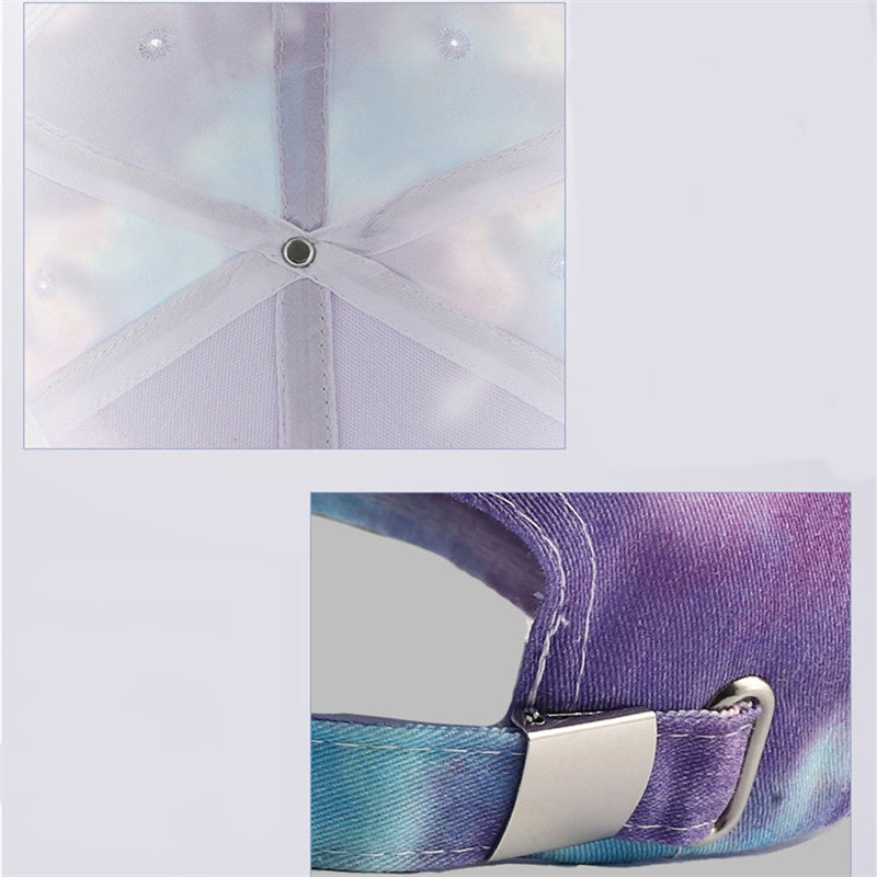 Tie-dyed street-coloured shade hats