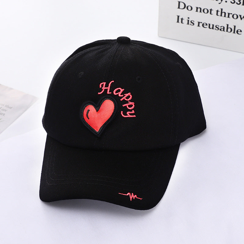 Fashion heart-shaped baseball cap