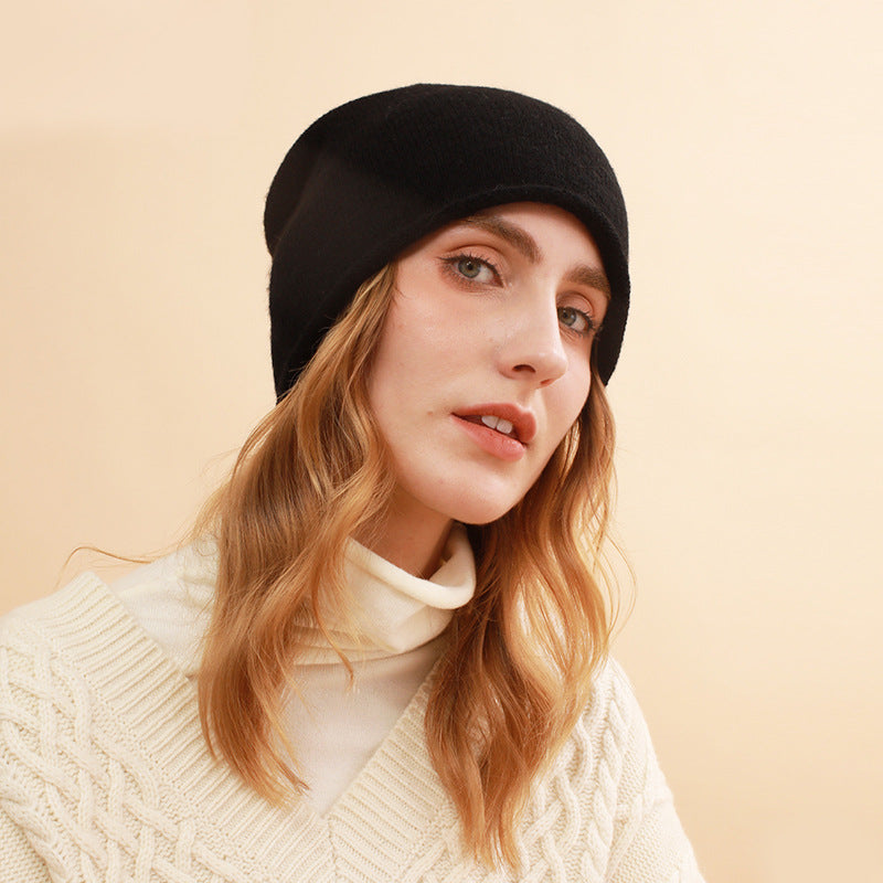 Curled Warm  Windproof Knitted Woolen Hat