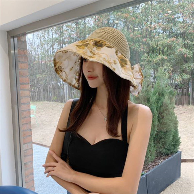 Design Stitching Folding Sunscreen Outdoor Leisure Beach Hat