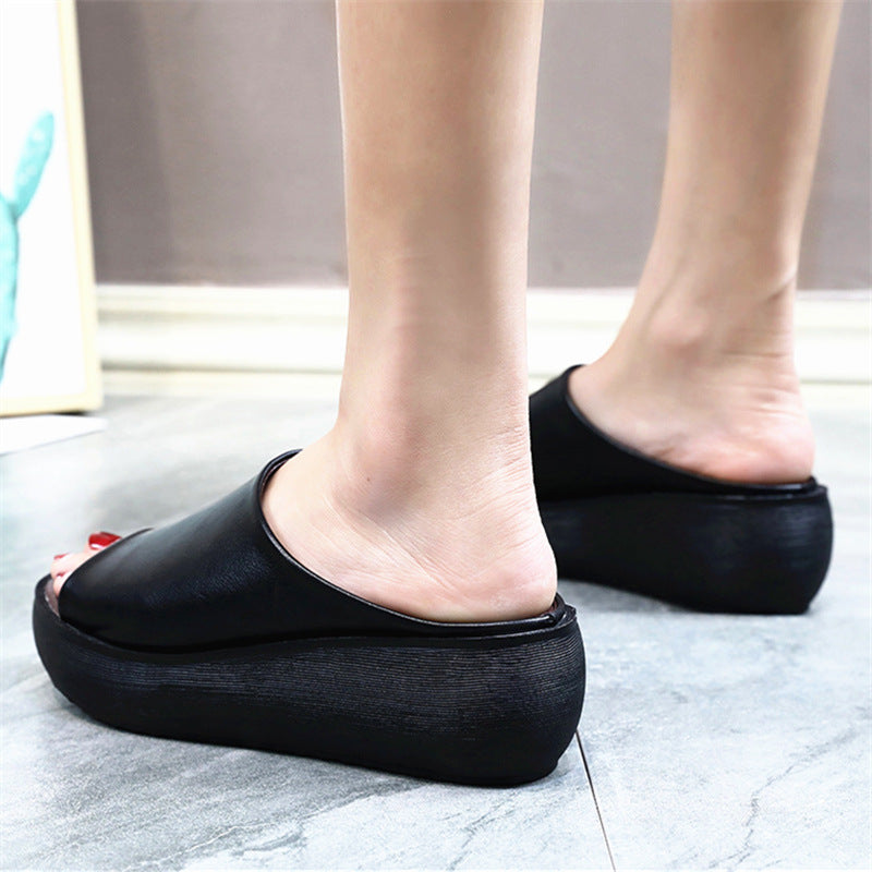 Fish Mouth Thick Bottom Sandals