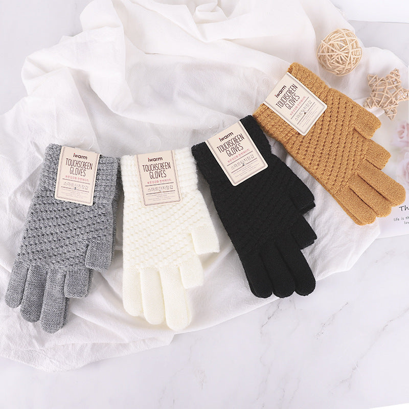 Winter Warm Office Knitting Gloves