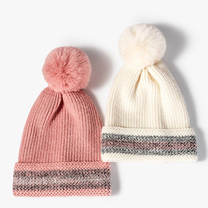 Winter Outdoor Striped Jacquard Warm Knit Hat
