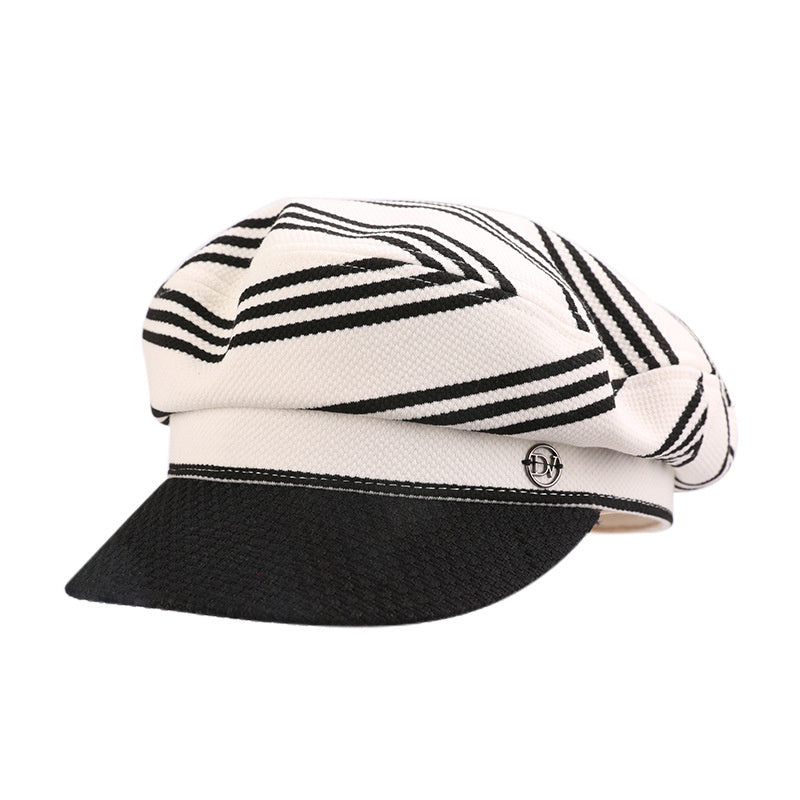 Spring Lndividual Style Striped Beret