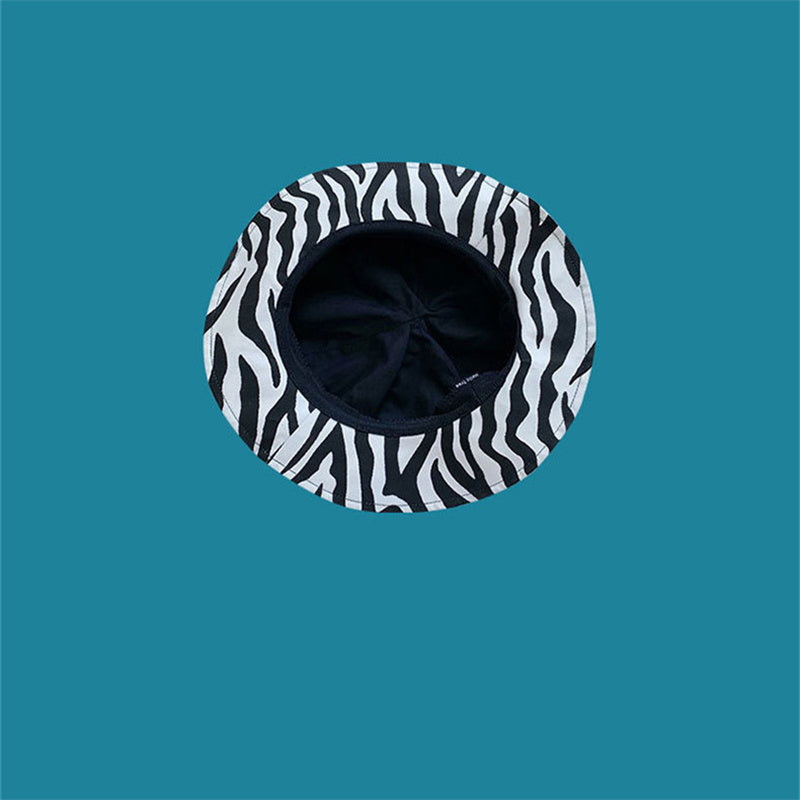 Zebra Pattern Cloud Short Fisherman's Hat