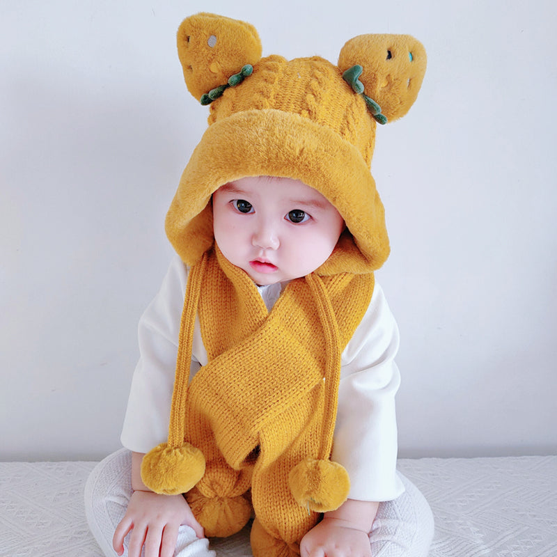 Two-piece Strawberry Ear Scarf