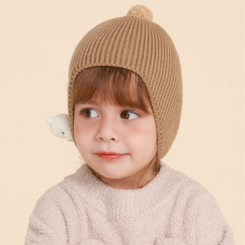 Simple Bear Knitted Hat