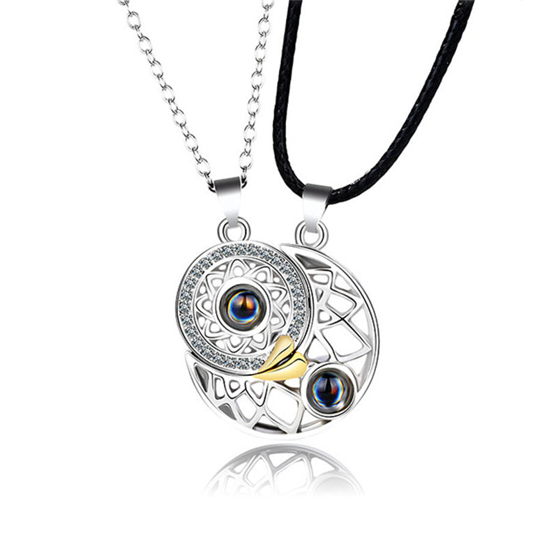 2 PCS / Set Sun Moon Necklaces for Lovers