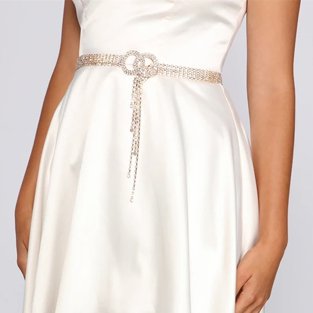 Rhinestone Embellishment Women Waist Chain