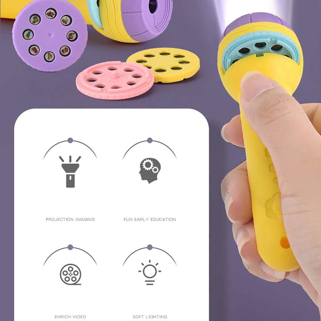 Children Early Education Flashlight Various Cartoon Patterns Projector